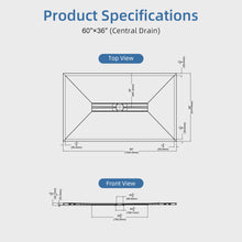 Curbless Shower Pan Center Drain