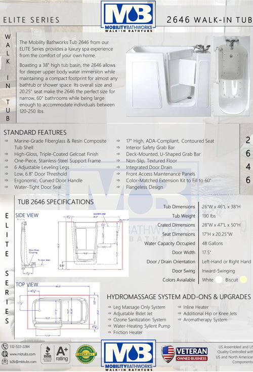 2646 Walk in Tub