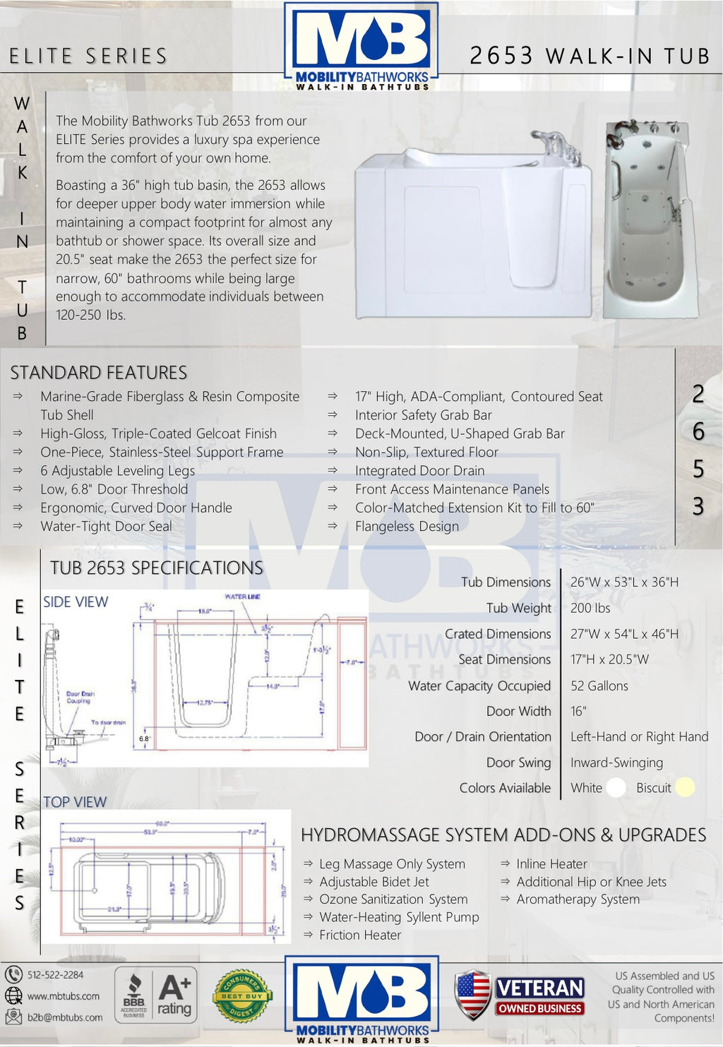 2653 Walk in Tub