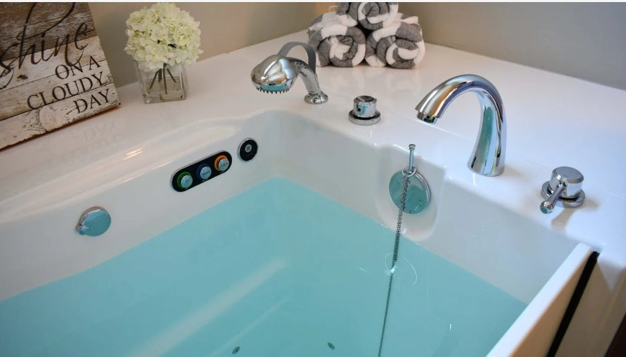 Low 2 inch Step Wide + Deep Walk-In Tub 32" x 56" x 40"