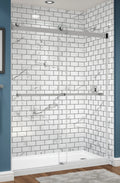 Acrylic Shower Wall with Marble Trendz Systems 60" x 36" x 96" with Black Grout Lines