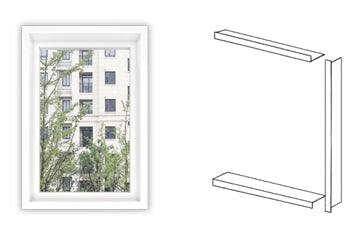 SMC White Window Trim Kit 59"