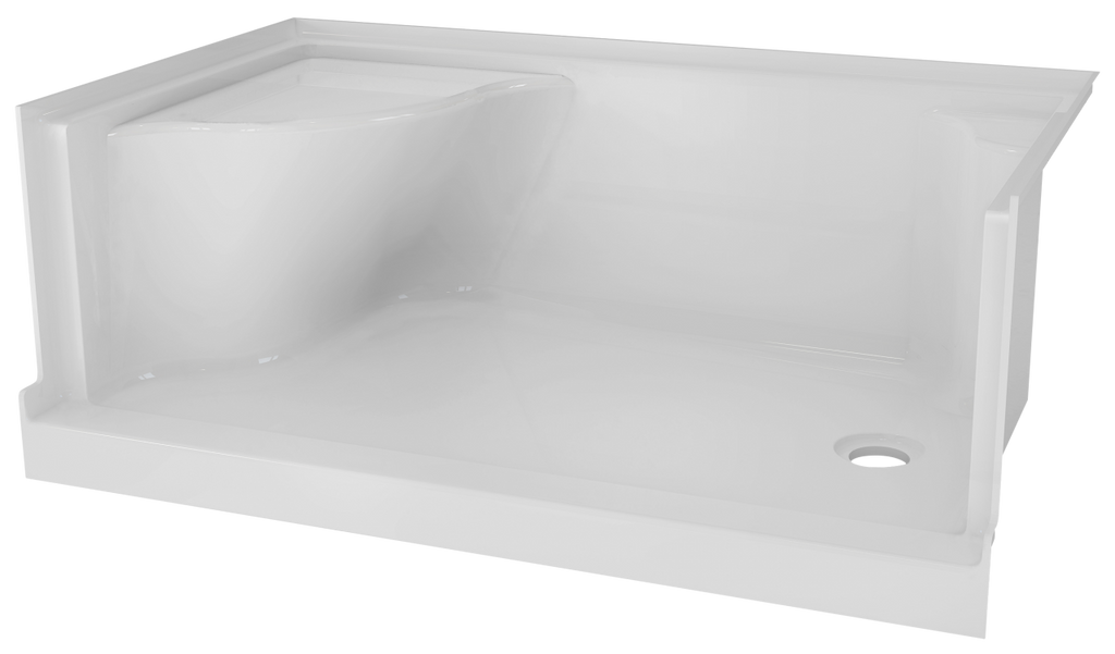 Shower Bases with Integrated Seat 60" x 32"