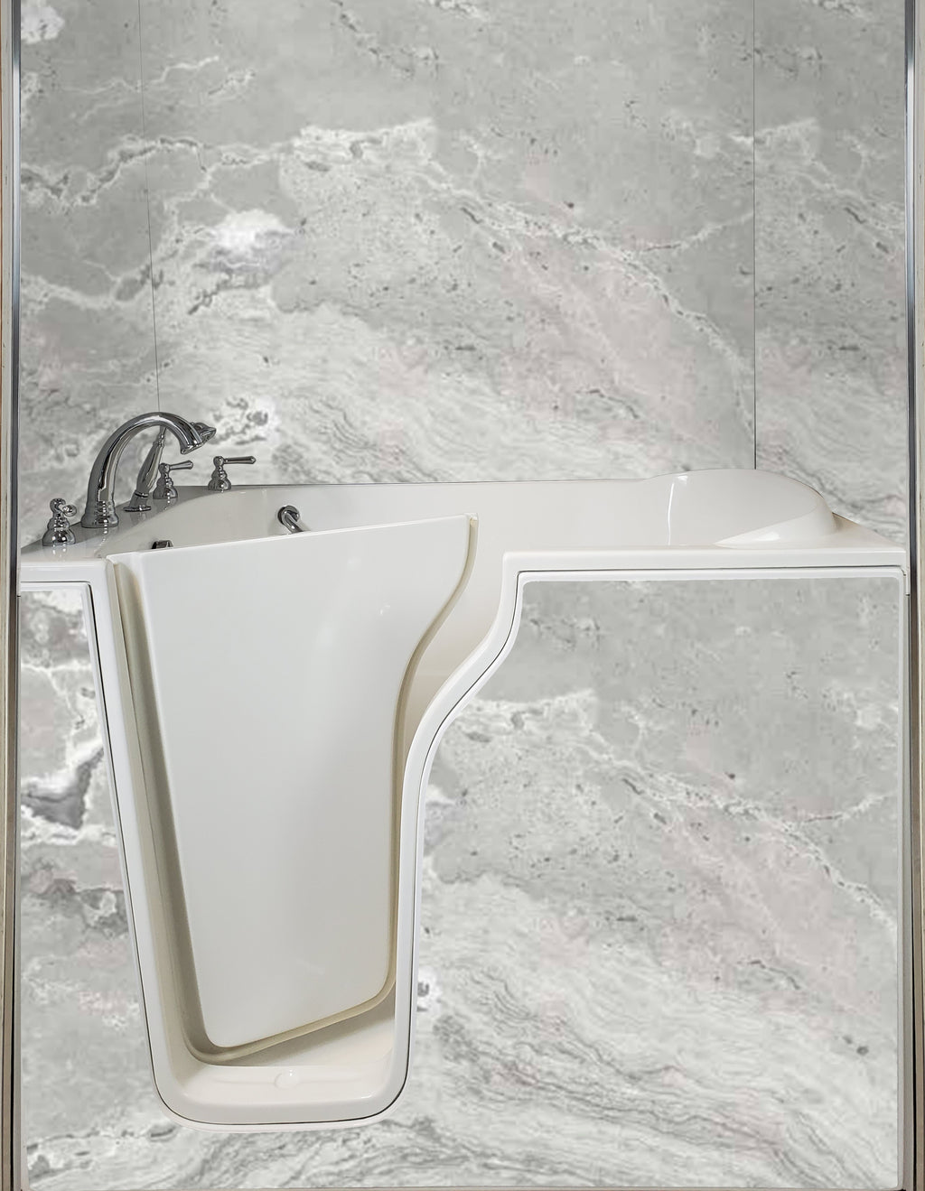 Avora Eco-Stone Walk in Tub Sophiscated Package Installed