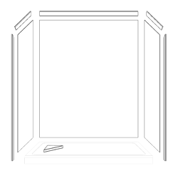 PVC Shower Systems 60" x 36" x 96"