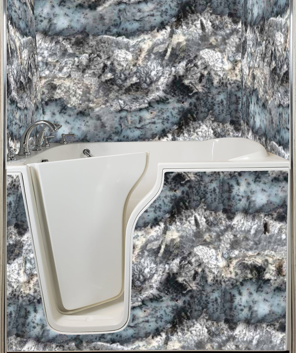 Avora Eco-Stone Walk in Tub Sophiscated Package Installed